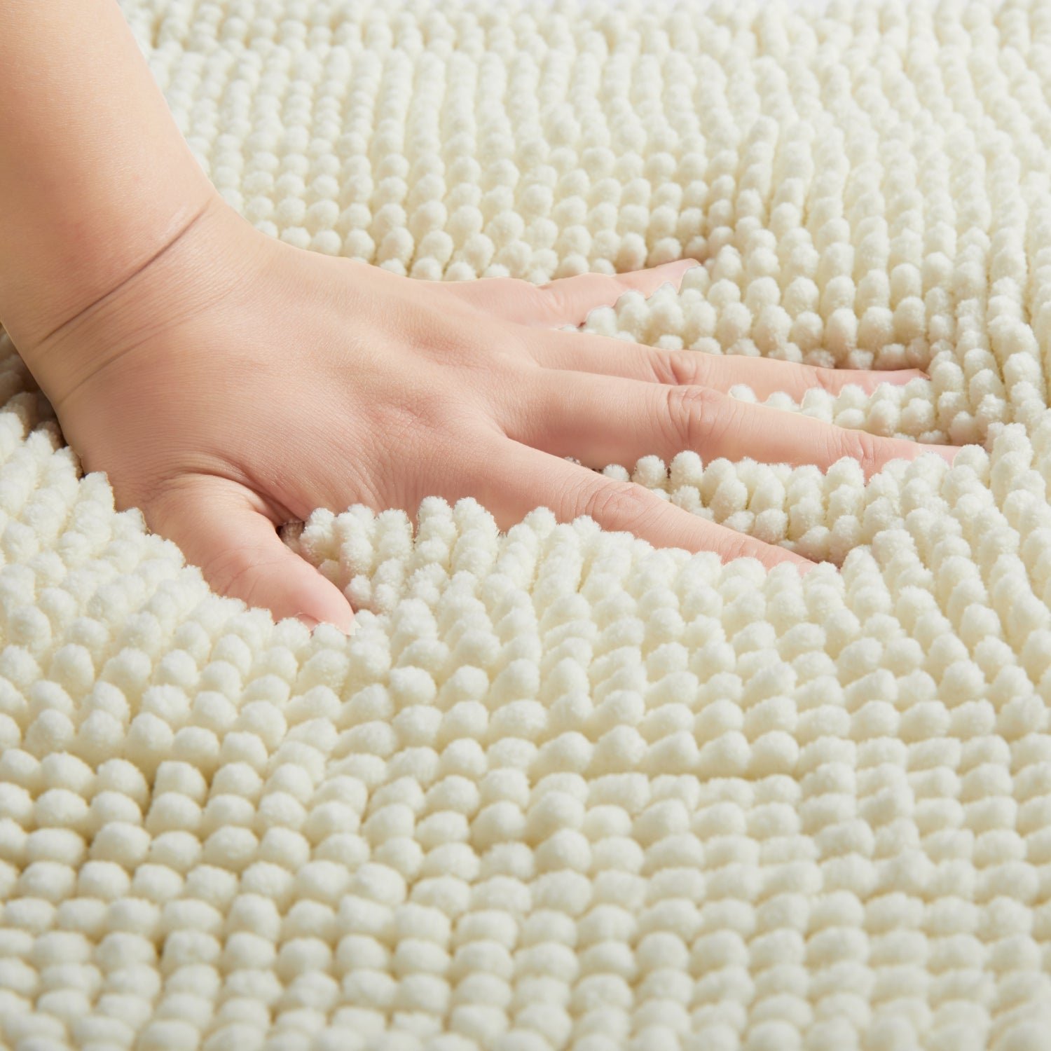 Cream Bath Mat Chenille - Image 2