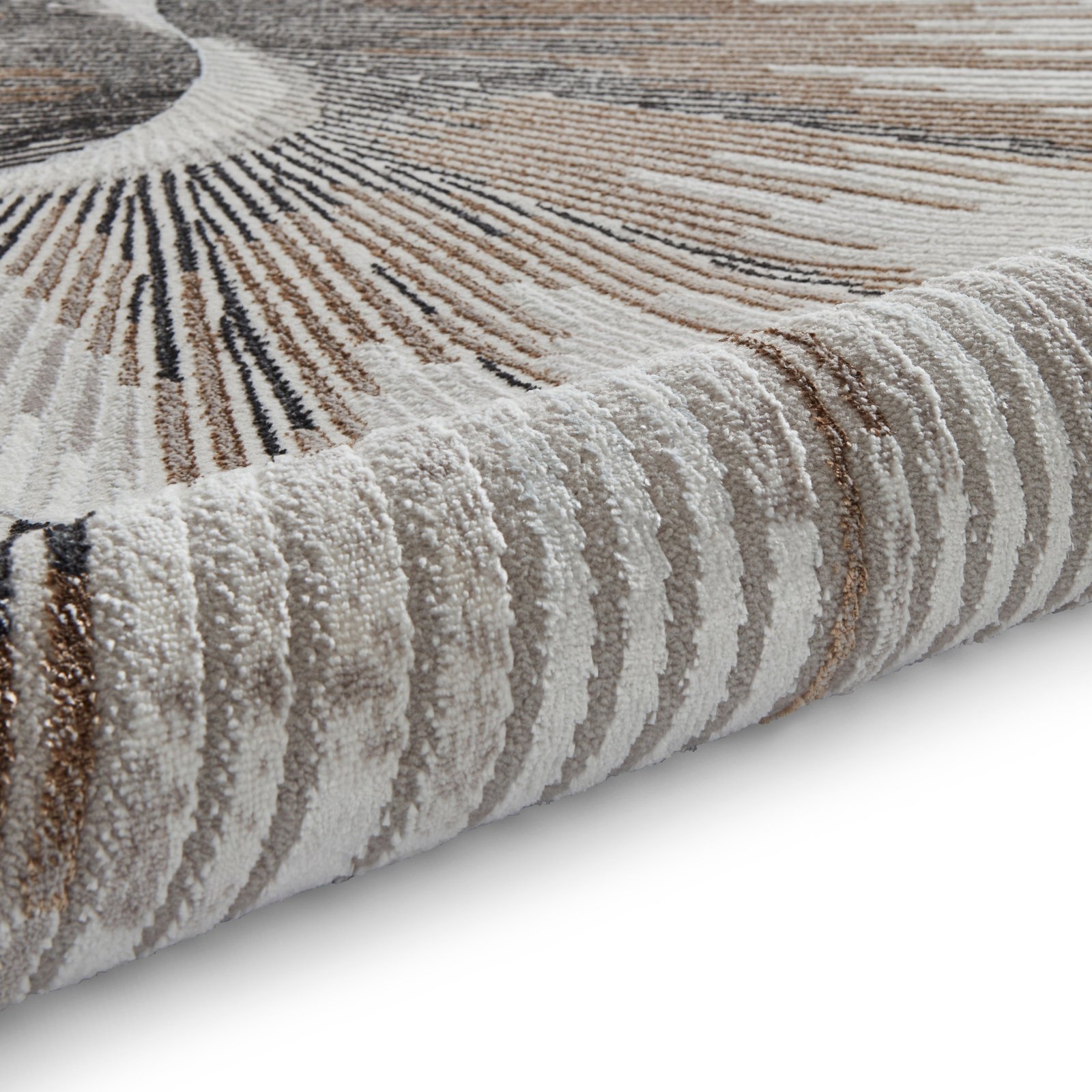 Creation 50156 Metallic Effect Yarn Rug Bronze beige - Image 5