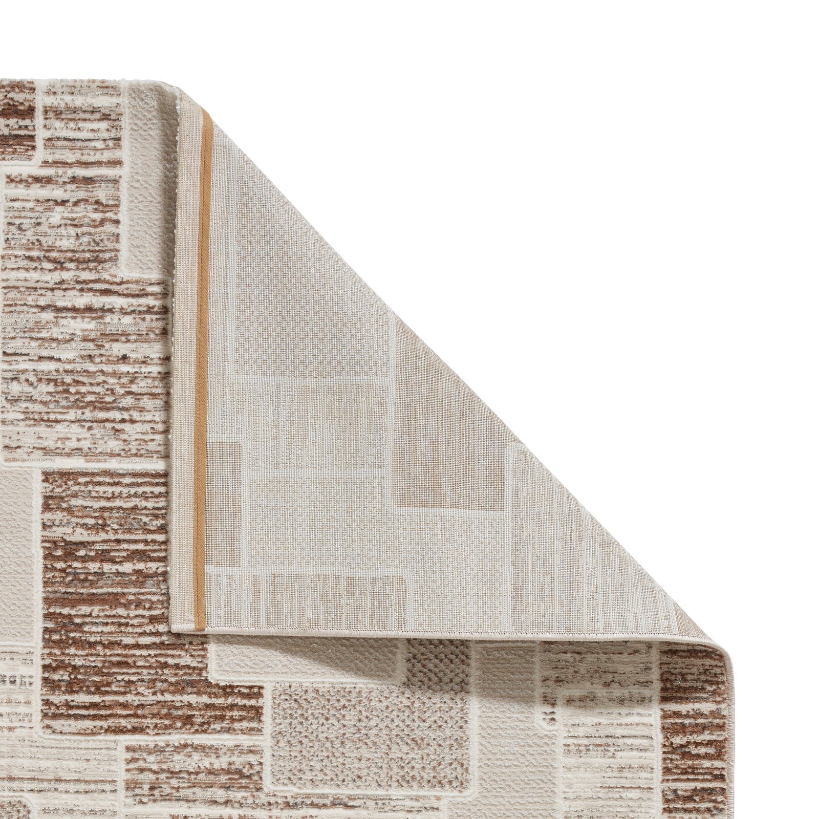 Creation 50178 Metallic Effect Yarn Rug Grey Beige - Image 3