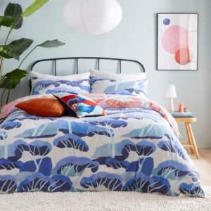 D'Azure Abstract Reversible Bedding Set Multi
