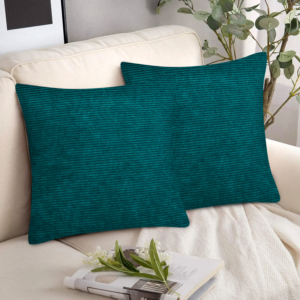 Velvet Corduroy Teal Cushions Cover