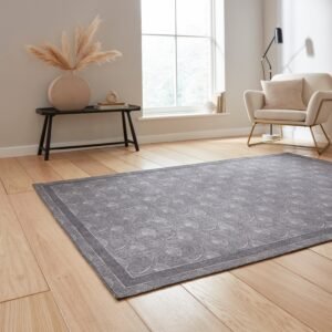 Catherine Lansfield Deco Peacock Washable Rug Lilac