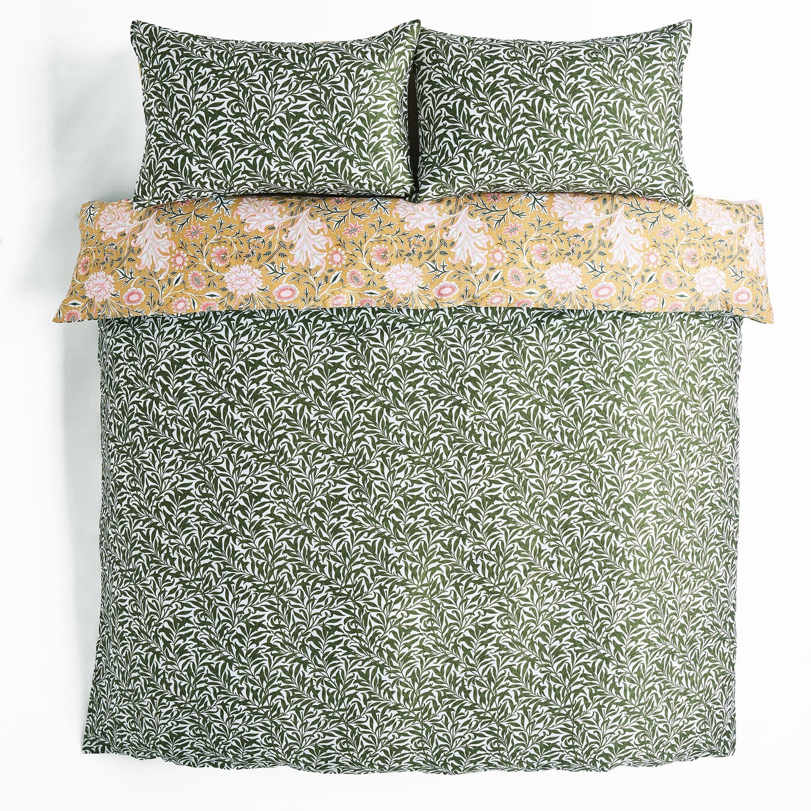 William Morris At Home Double Bough Duvet Cover Bedding Set Gold - Image 5