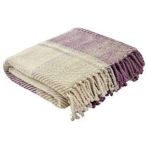 Laura Ashley Dylan 150cm x 200cm Throw Grape