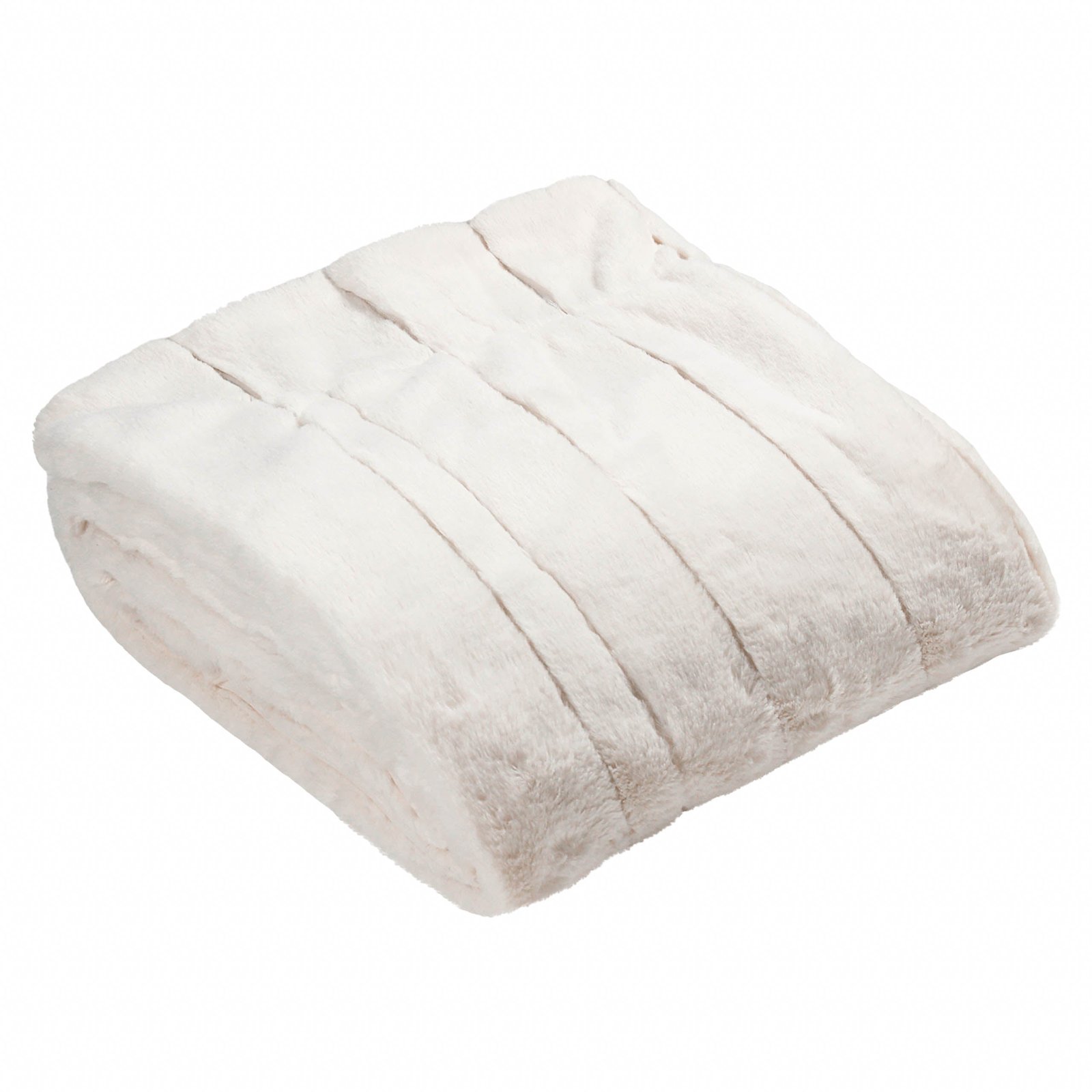 Paoletti Empress Faux Fur 130cm x 180cm Throw Cream - Image 3