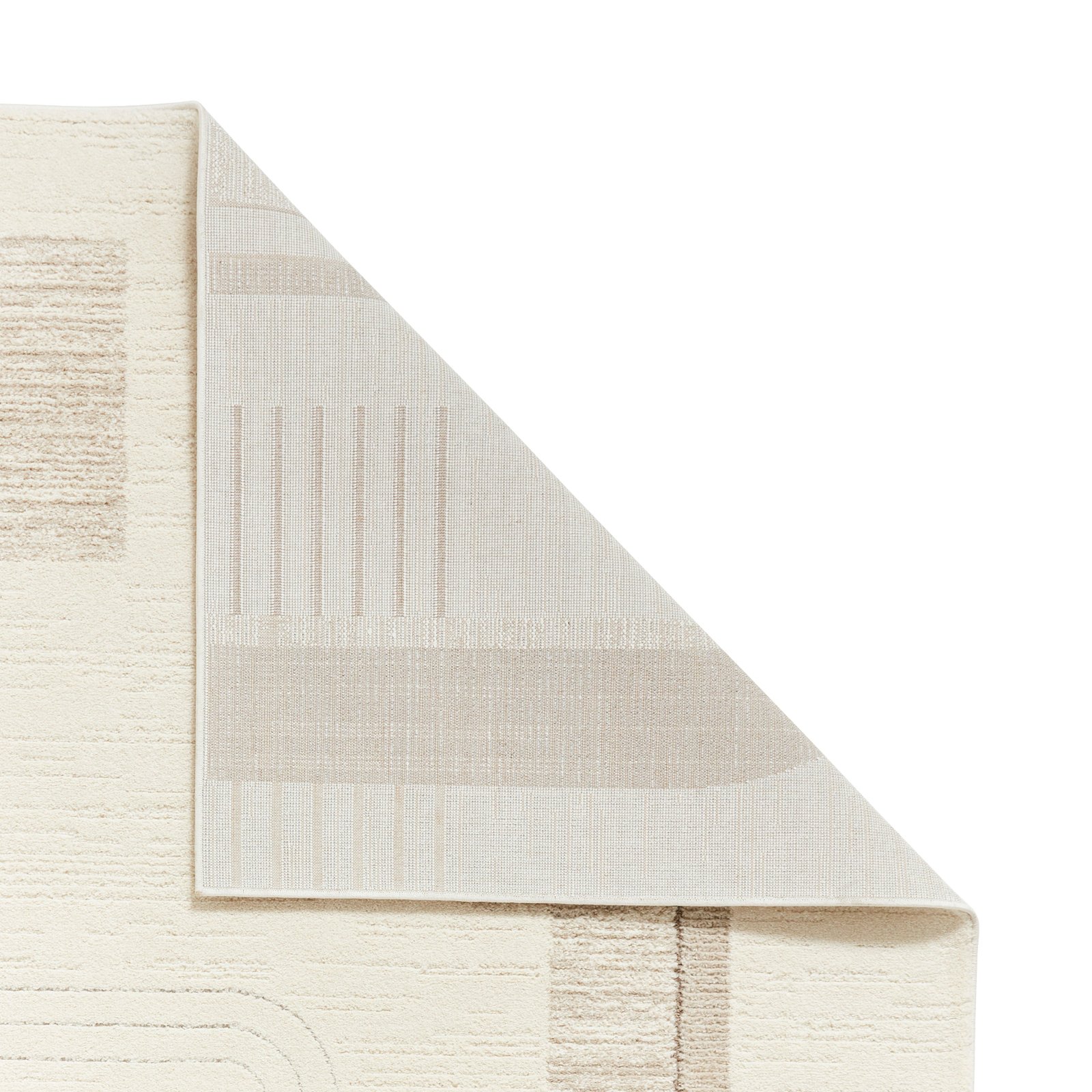 Elio 2310 Multi Textured Pile Rug Beige - Image 3