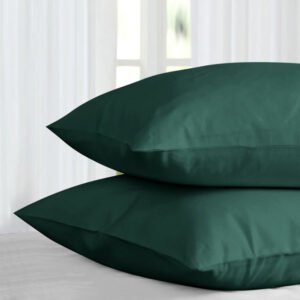 Emerald Green Pillowcases Plain Dye Pair