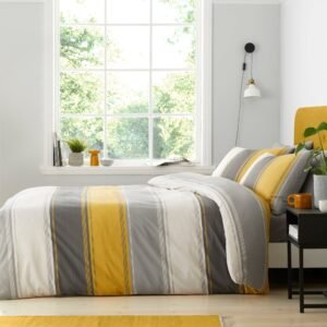 Fusion Betley Duvet Cover Bedding Set Ochre