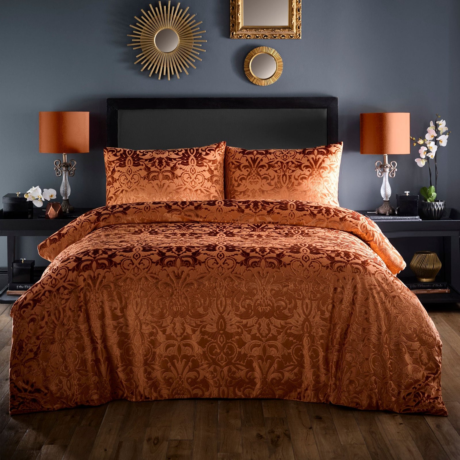 Laurence Llewelyn-Bowen Firenza Jacquard Duvet Cover Bedding Set Spice - Image 2