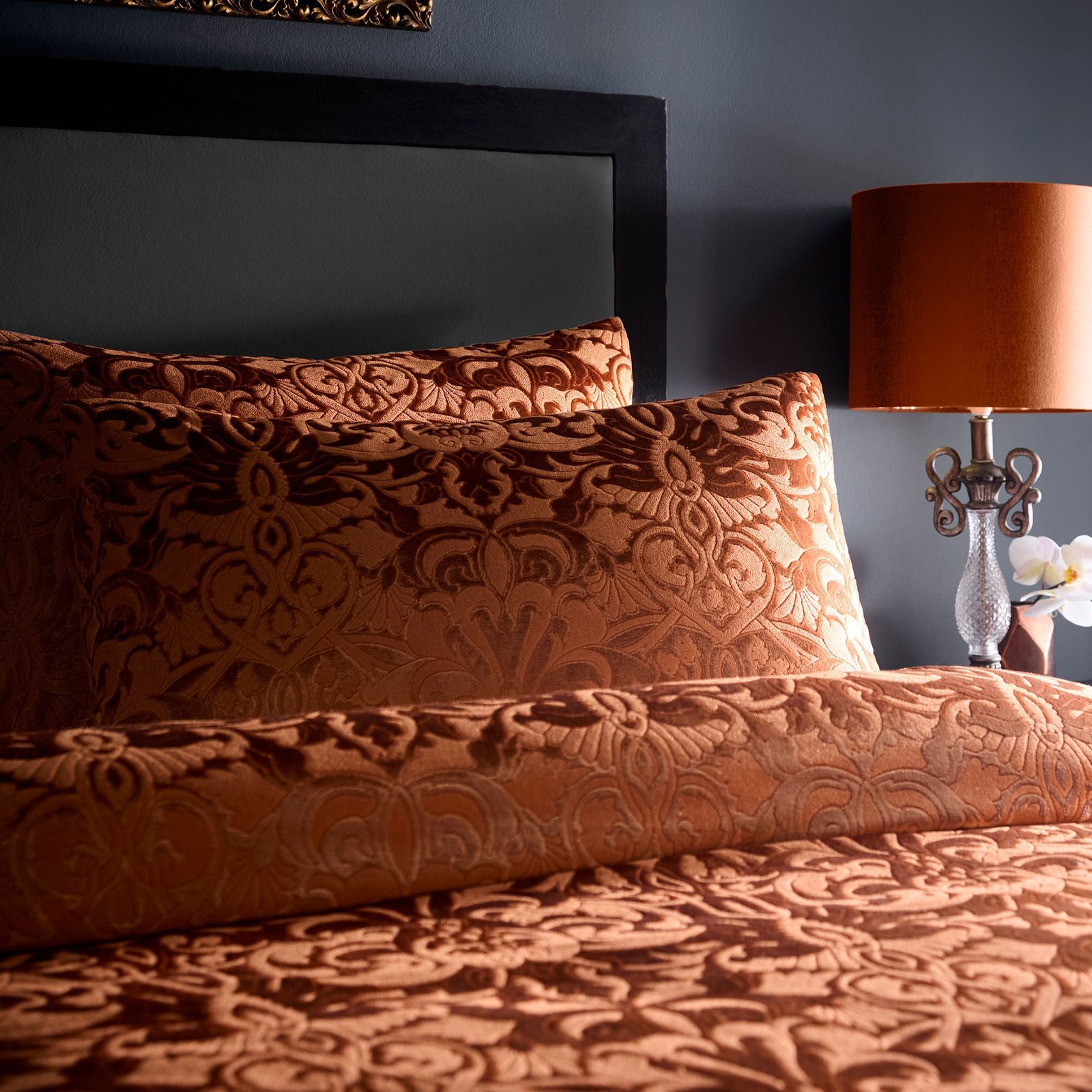 Laurence Llewelyn-Bowen Firenza Jacquard Duvet Cover Bedding Set Spice - Image 3