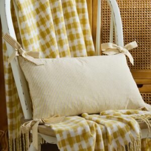 Laura Ashley Flaxley Stripe 30cm x 50cm Filled Boudoir Yellow