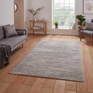 Flores 1930 Modern Recycled Washable Rug Grey