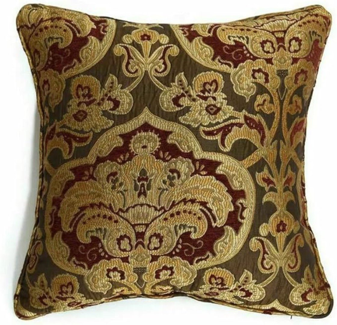 Floral Jacquard Square Sofa Cushion Cover for Bedroom - Image 4
