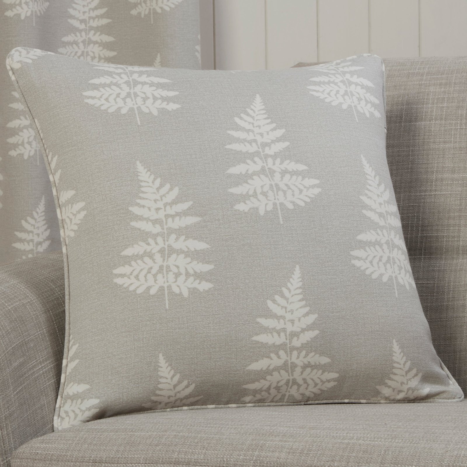 Esher Ready Made Eyelet Curtains Silver - Image 4