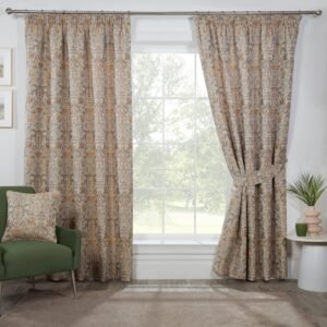 Kyoto Ready Made Pencil Pleat Curtains Natural
