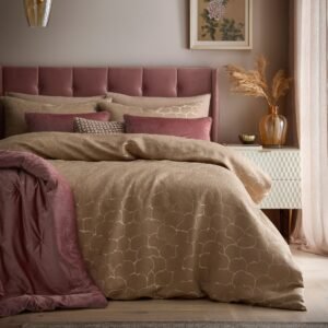 Soiree Ginko Jacquard Duvet Cover Bedding Set Natural