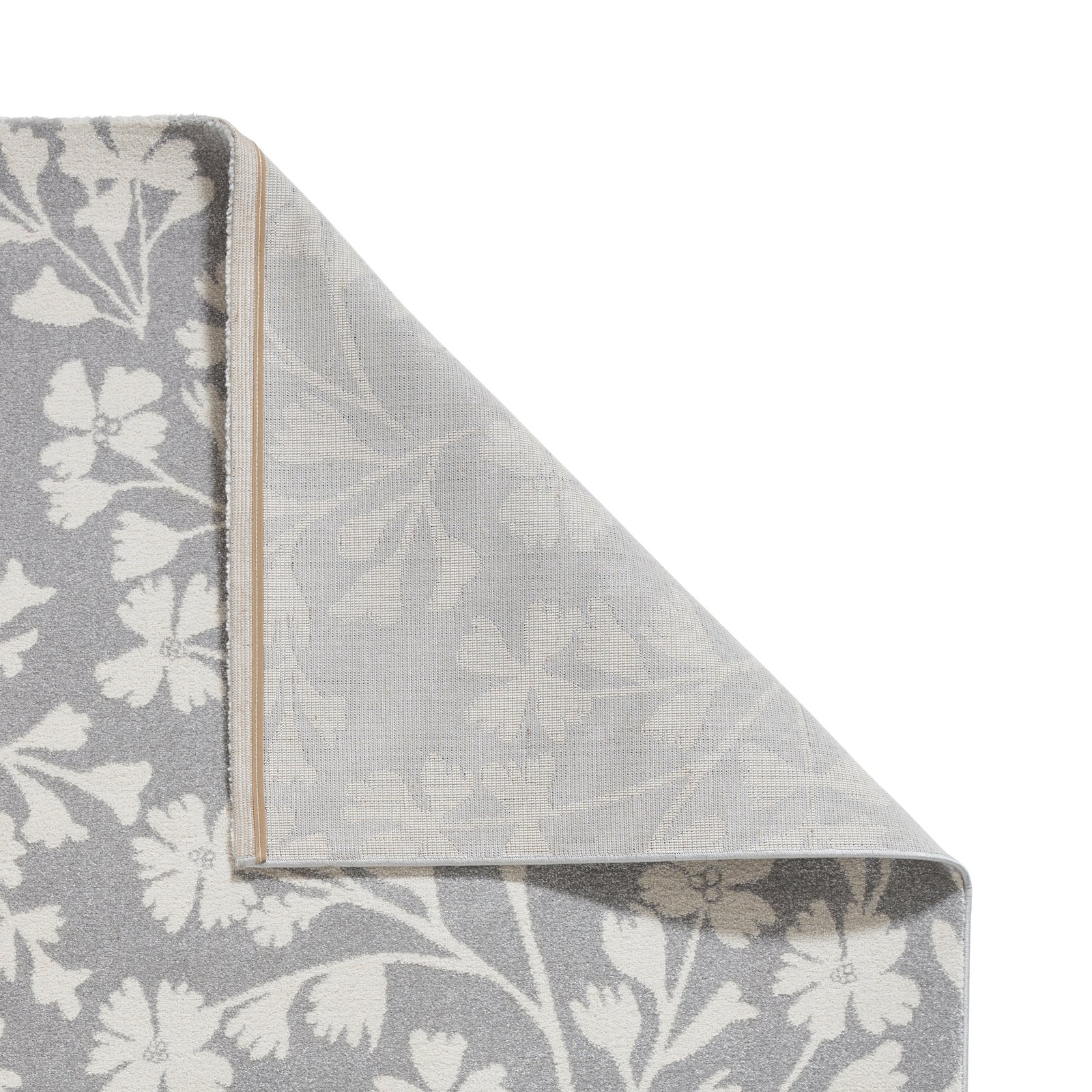Catherine Lansfield Grace Floral Rug Grey - Image 2