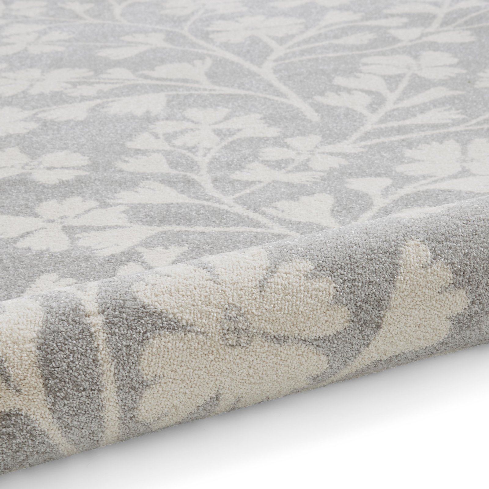 Catherine Lansfield Grace Floral Rug Grey - Image 5