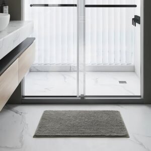 Grey Bath Mat Chenille