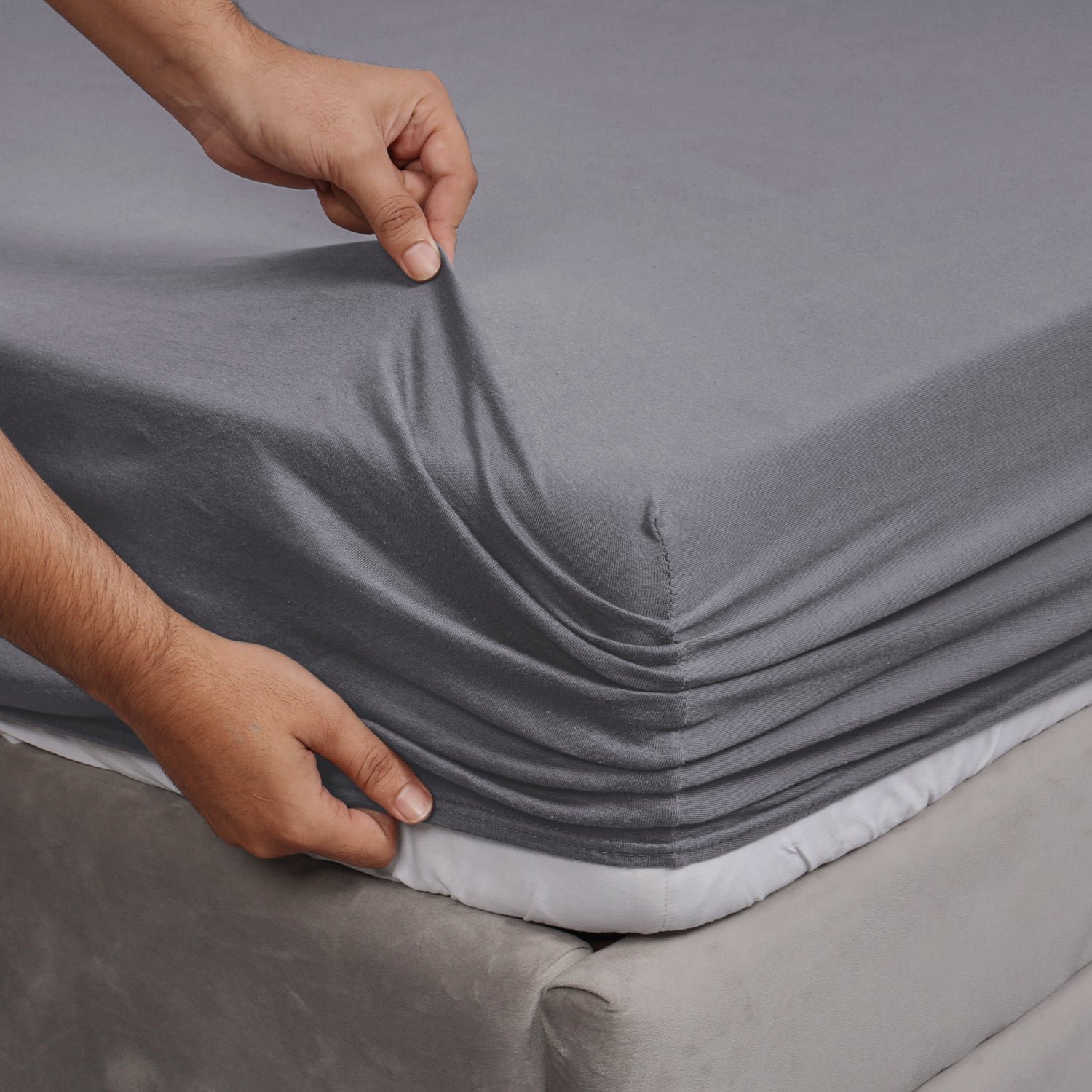 Jersey Cotton Fitted Sheet Extra Deep 25CM - Image 55