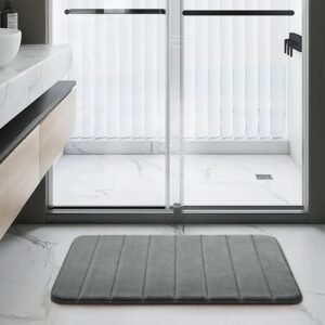 Memory Foam Grey Bathroom Mat