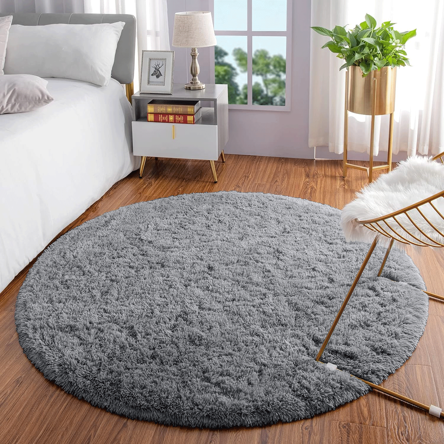Round Rugs Deep Pile Fluffy Circle Shaggy Rug - Image 6