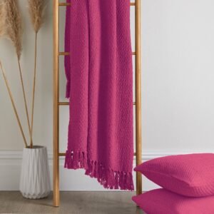 Hayden 200cm x 200cm Throw Pink