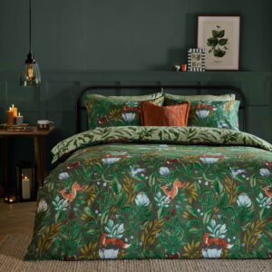 Furn Into The Woods Duvet Cover Bedding Set Forest Green