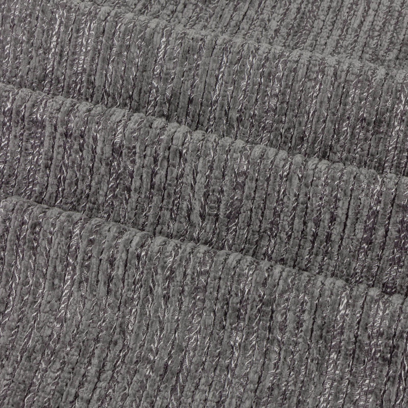 Paoletti Jupiter Chenille Jacquard Ready Made Eyelet Blockout Curtains Graphite - Image 6