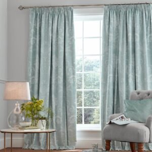 Laura Ashley Josette Ready Made Blackout Curtains Duckegg