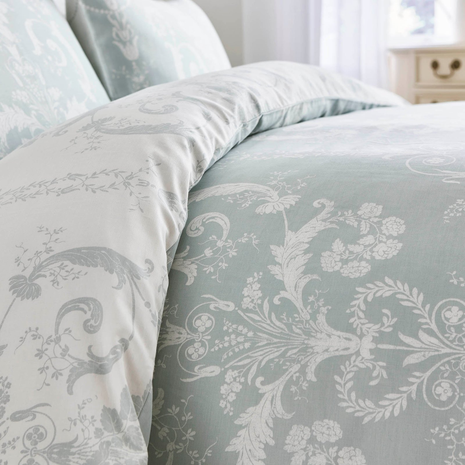 Laura Ashley Josette Duvet Cover Bedding Set Duckegg - Image 3