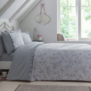Dreams & Drapes Kristen Duvet Cover Bedding Set Grey