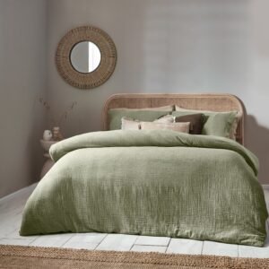 Lark Muslin Cotton Bedding Set Eucalpytus