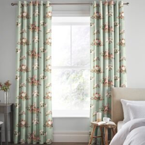Laura Ashley Rosemore Made to Measure Curtain Sage