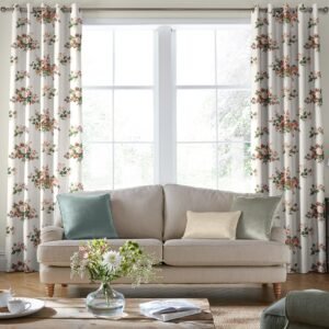 Laura Ashley Rosemore Made to Measure Curtain Natural