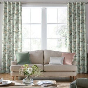 Laura Ashley Eglantine Made to Measure Curtain Smoke Green