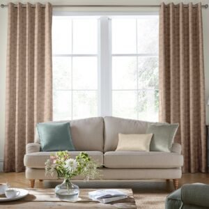Laura Ashley Burnham Woven Made to Measure Curtain Truffle