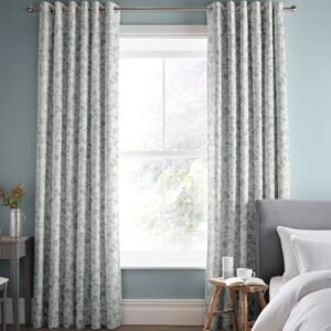 Laura Ashley Aria Made To Measure Curtains Duck Egg