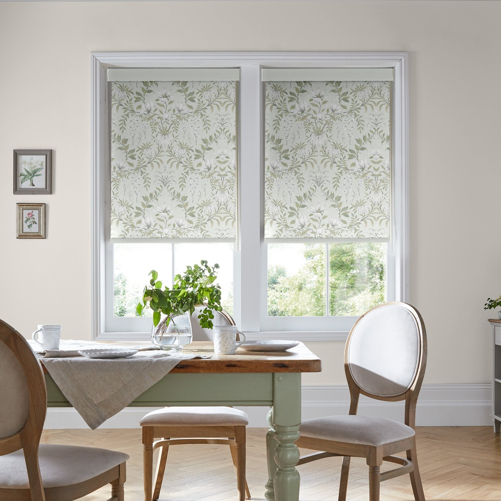 Laura Ashley Parterre Translucent Made To Measure Roller Blind Sage - Image 2