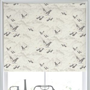 Laura Ashley Animalia Made to Measure Blackout Roller Blind Silver