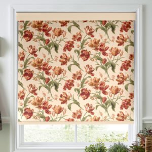 Laura Ashley Gosford Blackout Made To Measure Roller Blind Cranberry