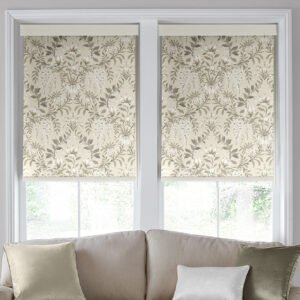 Laura Ashley Parterre Translucent Made To Measure Roller Blind Natural