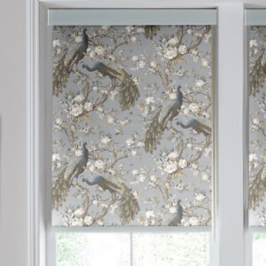 Laura Ashley Belvedere Made to Measure Blackout Roller Blind Chalk Blue