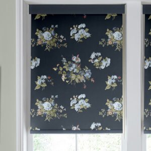 Laura Ashley Rosemore Translucent Made to Measure Roller Blind Midnight