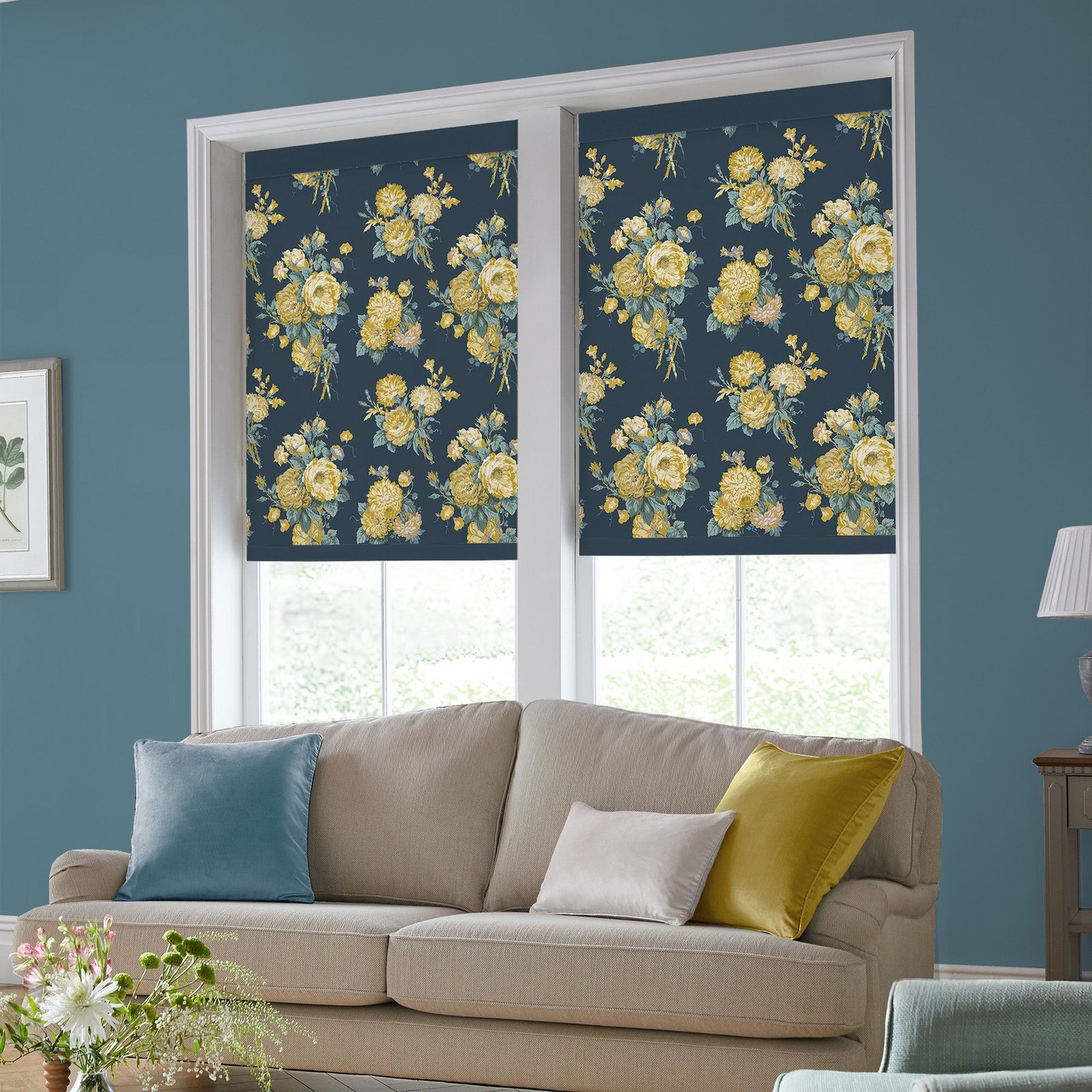 Laura Ashley Cecilia Made to Measure Blackout Roller Blind Buttercup - Image 2