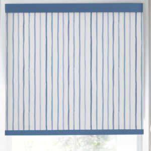 Laura Ashley Painterly Stripe Translucent Made to Measure Roller Blind Blue
