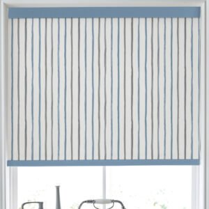 Laura Ashley Painterly Stripe Translucent Made to Measure Roller Blind River