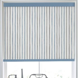 Laura Ashley Painterly Stripe Made to Measure Blackout Roller Blind River