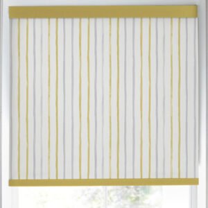 Laura Ashley Painterly Stripe Made to Measure Blackout Roller Blind Yellow