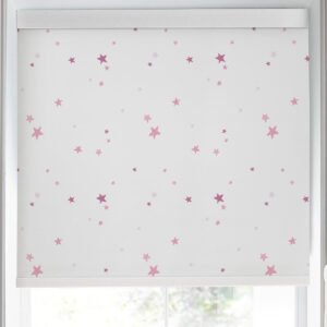 Laura Ashley Painterly Stars Made to Measure Blackout Roller Blind Pink